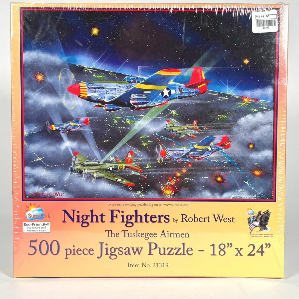 SunsOut Night Fighters Tuskegee Airmen 500 Piece Jigsaw Puzzle Robert West 21319